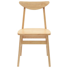 vidaXL Dining Chairs 2 pcs Solid Rubber Wood Natural 42 x 47.5 x 81 cm 5