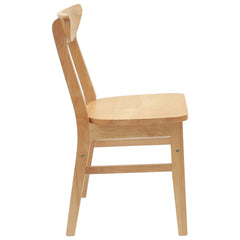 vidaXL Dining Chairs 2 pcs Solid Rubber Wood Natural 42 x 47.5 x 81 cm 6