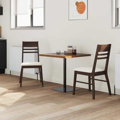 vidaXL Dining Chairs 2 pcs Solid Rubber Wood Light Brown 3