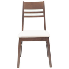 vidaXL Dining Chairs 2 pcs Solid Rubber Wood Light Brown 5
