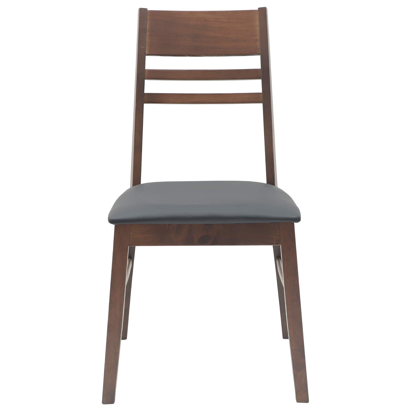vidaXL Dining Chairs 2 pcs Solid Rubber Wood Light Brown 5