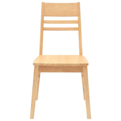 vidaXL Dining Chairs 2 pcs Solid Rubber Wood Natural 43 x 54 x 89 cm 5