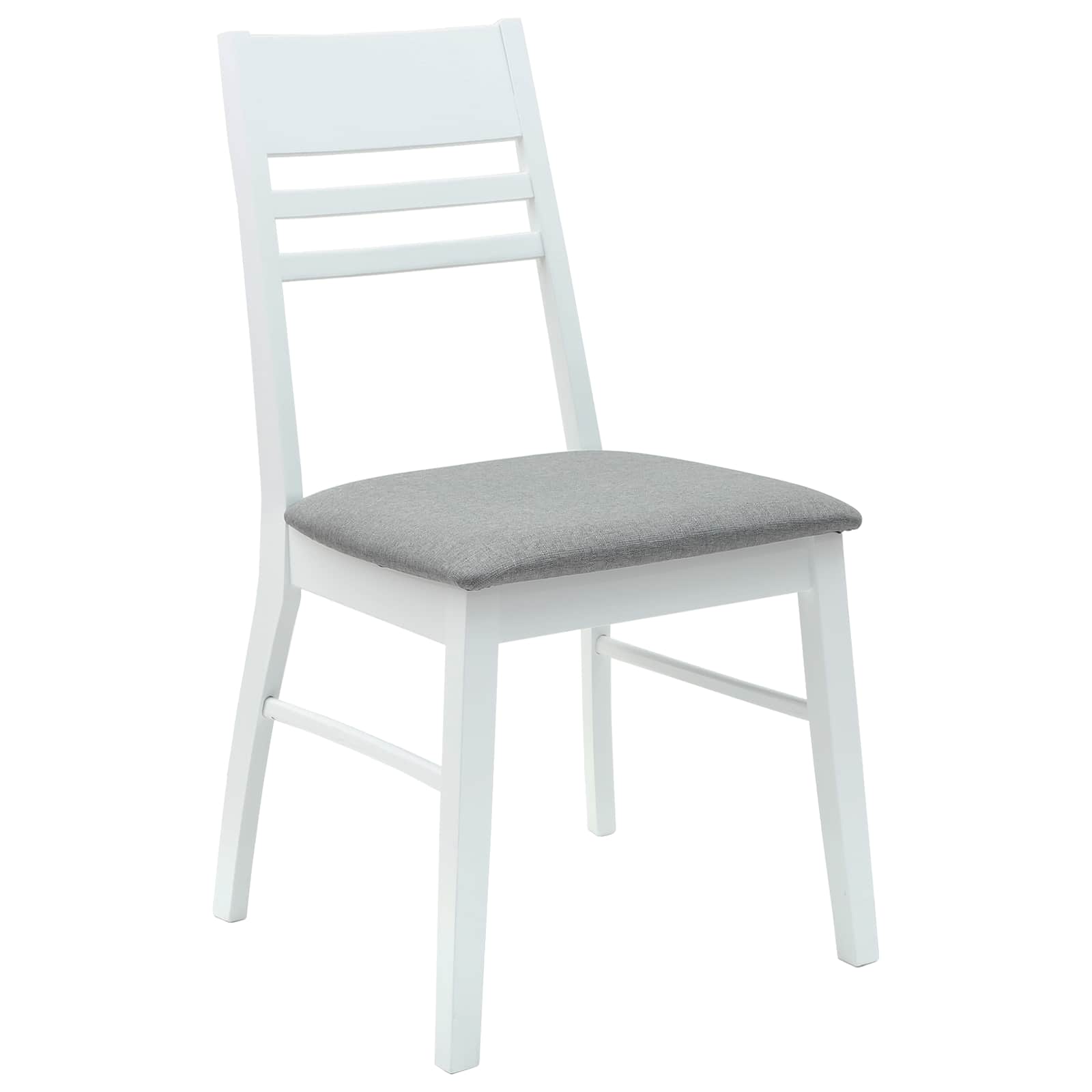 vidaXL Dining Chairs 2 pcs Solid Rubber Wood White 43 x 54 x 89 cm 4