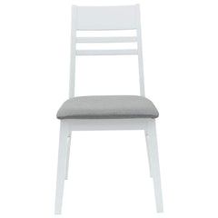 vidaXL Dining Chairs 2 pcs Solid Rubber Wood White 43 x 54 x 89 cm 5