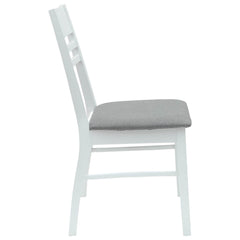 vidaXL Dining Chairs 2 pcs Solid Rubber Wood White 43 x 54 x 89 cm 6
