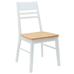 vidaXL Dining Chairs 2 pcs Solid Rubber Wood White 43 x 54 x 89 cm 4