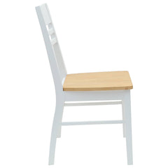 vidaXL Dining Chairs 2 pcs Solid Rubber Wood White 43 x 54 x 89 cm 6