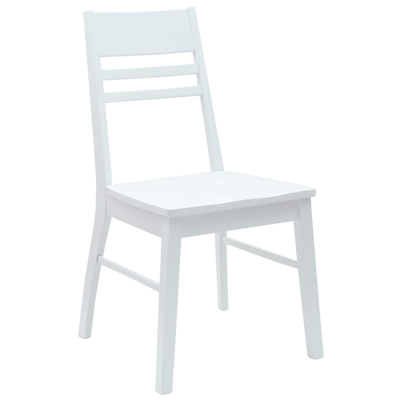 vidaXL Dining Chairs 2 pcs Solid Rubber Wood White 43 x 54 x 89 cm 4