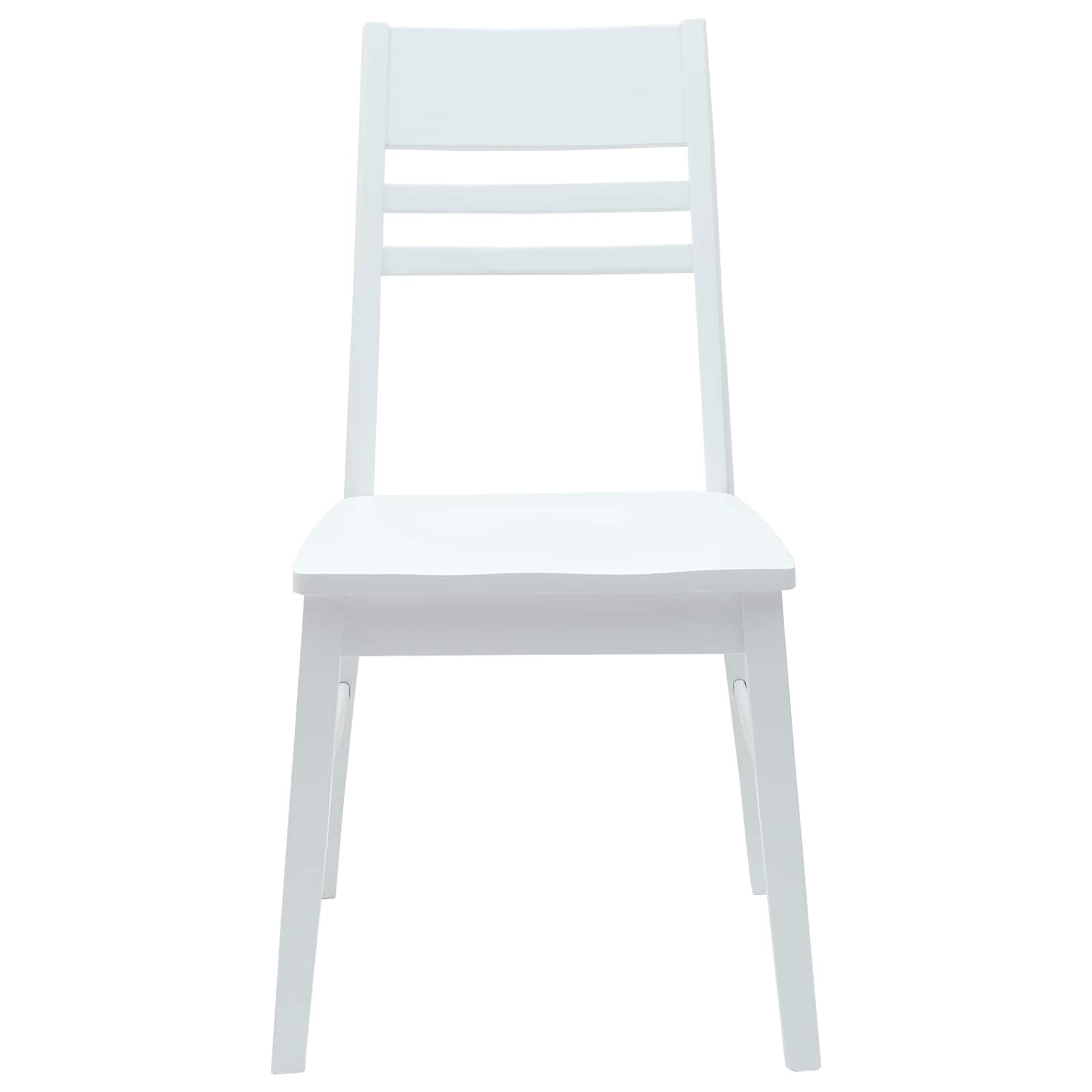 vidaXL Dining Chairs 2 pcs Solid Rubber Wood White 43 x 54 x 89 cm 5