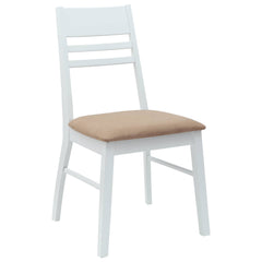 vidaXL Dining Chairs 2 pcs Solid Rubber Wood White 43 x 54 x 89 cm 4