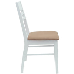 vidaXL Dining Chairs 2 pcs Solid Rubber Wood White 43 x 54 x 89 cm 6