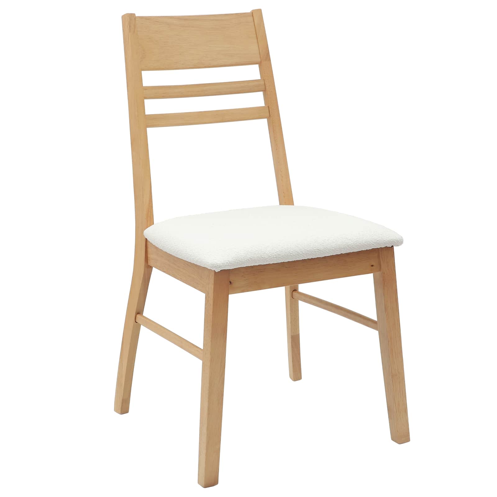 vidaXL Dining Chairs 2 pcs Solid Rubber Wood Natural 43 x 54 x 89 cm 4