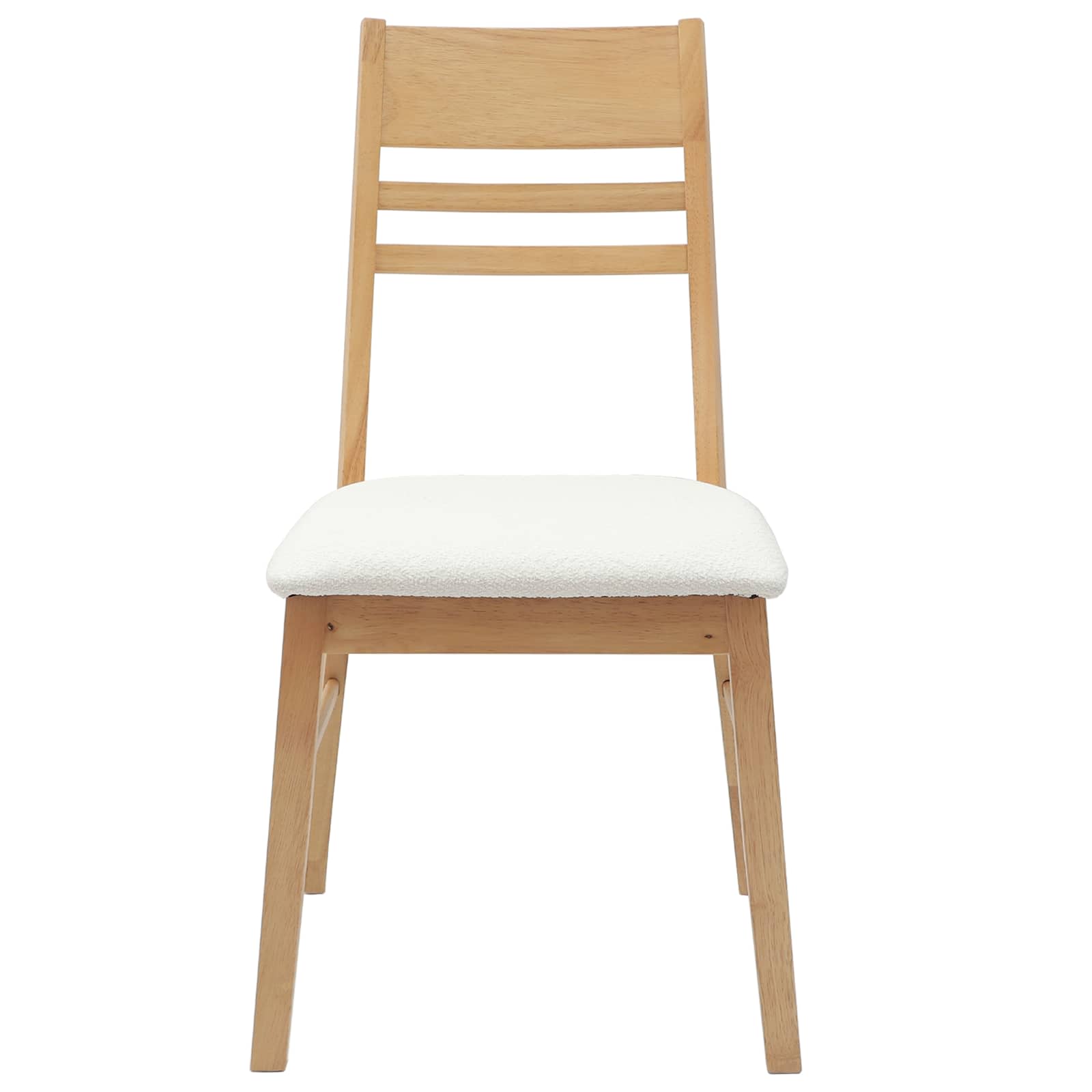 vidaXL Dining Chairs 2 pcs Solid Rubber Wood Natural 43 x 54 x 89 cm 5