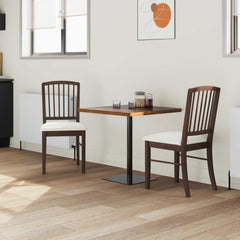 vidaXL Dining Chairs 2 pcs Solid Rubber Wood Light Brown 3