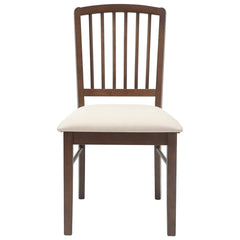 vidaXL Dining Chairs 2 pcs Solid Rubber Wood Light Brown 5