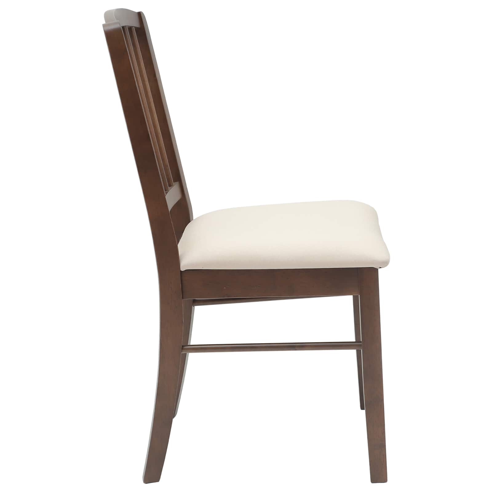 vidaXL Dining Chairs 2 pcs Solid Rubber Wood Light Brown 6