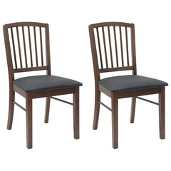 vidaXL Dining Chairs 2 pcs Solid Rubber Wood Light Brown 2