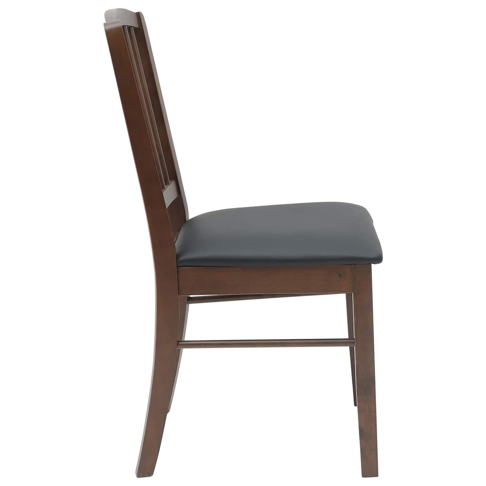 vidaXL Dining Chairs 2 pcs Solid Rubber Wood Light Brown 6