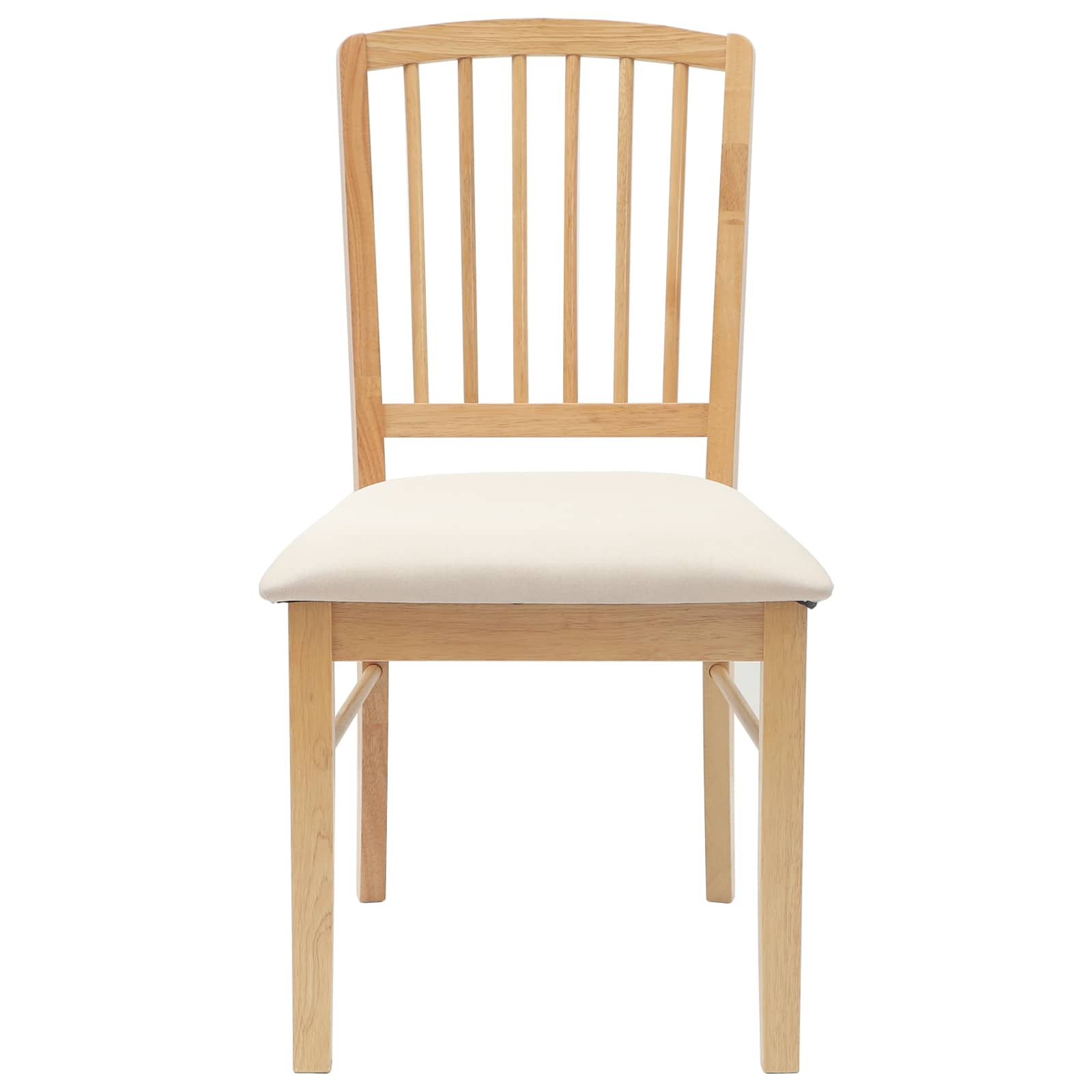 vidaXL Dining Chairs 2 pcs Solid Rubber Wood Natural 50 x 52.5 x 91 cm 5