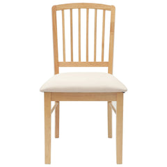 vidaXL Dining Chairs 2 pcs Solid Rubber Wood Natural 50 x 52.5 x 91 cm 5