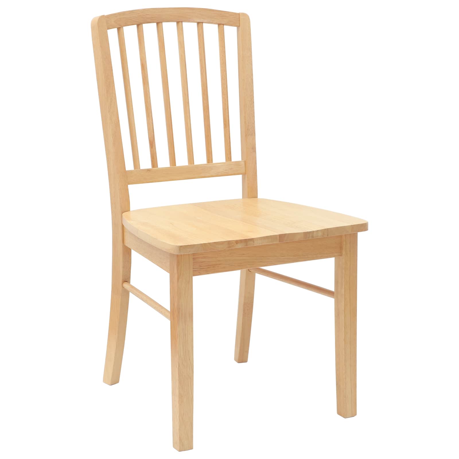 vidaXL Dining Chairs 2 pcs Solid Rubber Wood Natural 50 x 52.5 x 91 cm 4