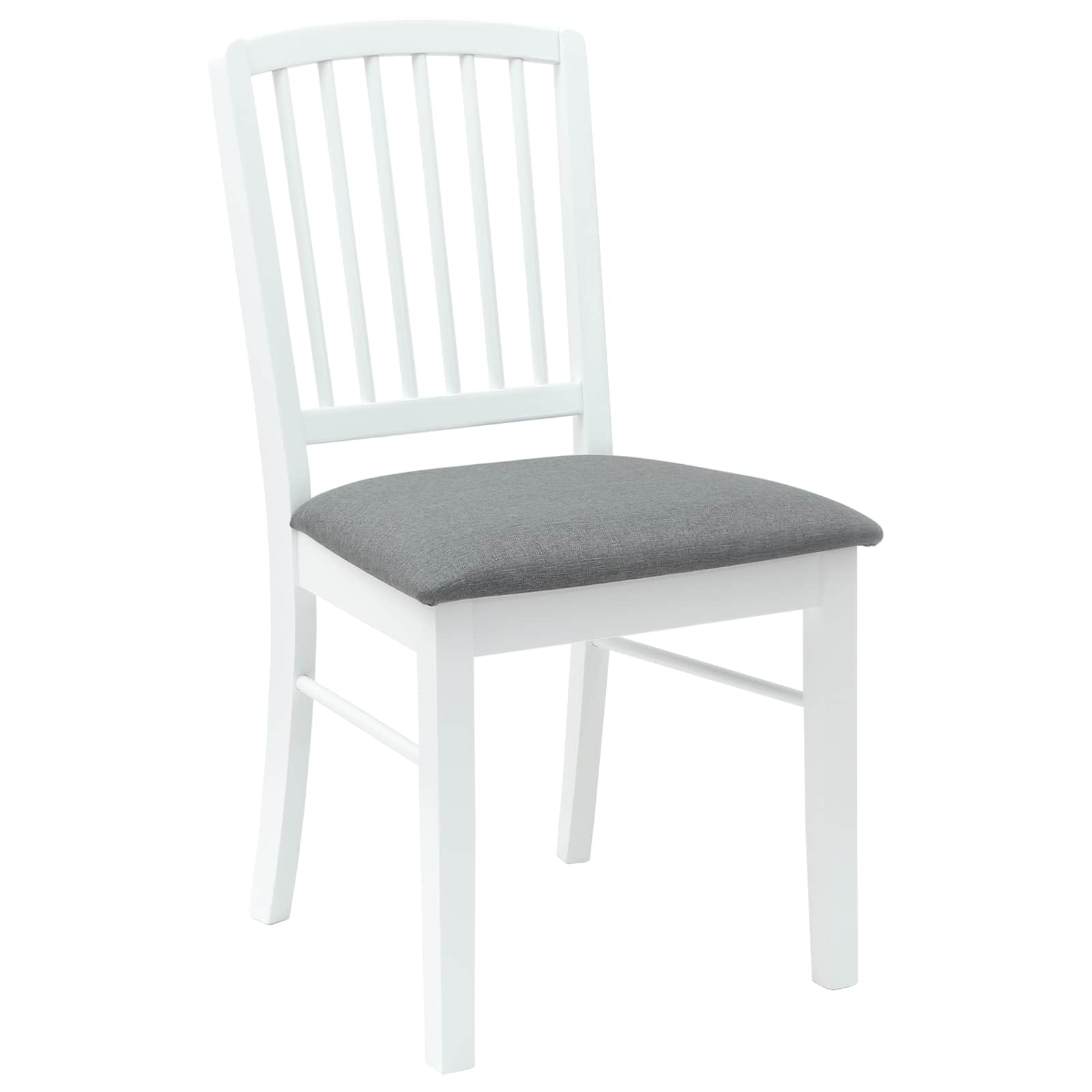 vidaXL Dining Chairs 2 pcs Solid Rubber Wood White 50 x 52.5 x 91 cm 4