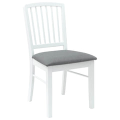 vidaXL Dining Chairs 2 pcs Solid Rubber Wood White 50 x 52.5 x 91 cm 4