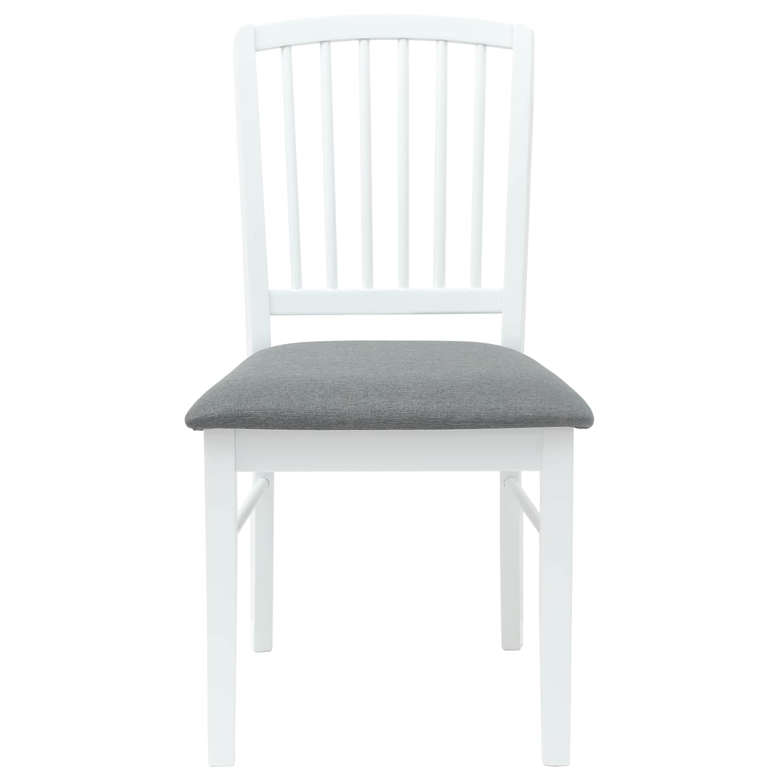 vidaXL Dining Chairs 2 pcs Solid Rubber Wood White 50 x 52.5 x 91 cm 5