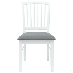vidaXL Dining Chairs 2 pcs Solid Rubber Wood White 50 x 52.5 x 91 cm 5