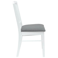 vidaXL Dining Chairs 2 pcs Solid Rubber Wood White 50 x 52.5 x 91 cm 6