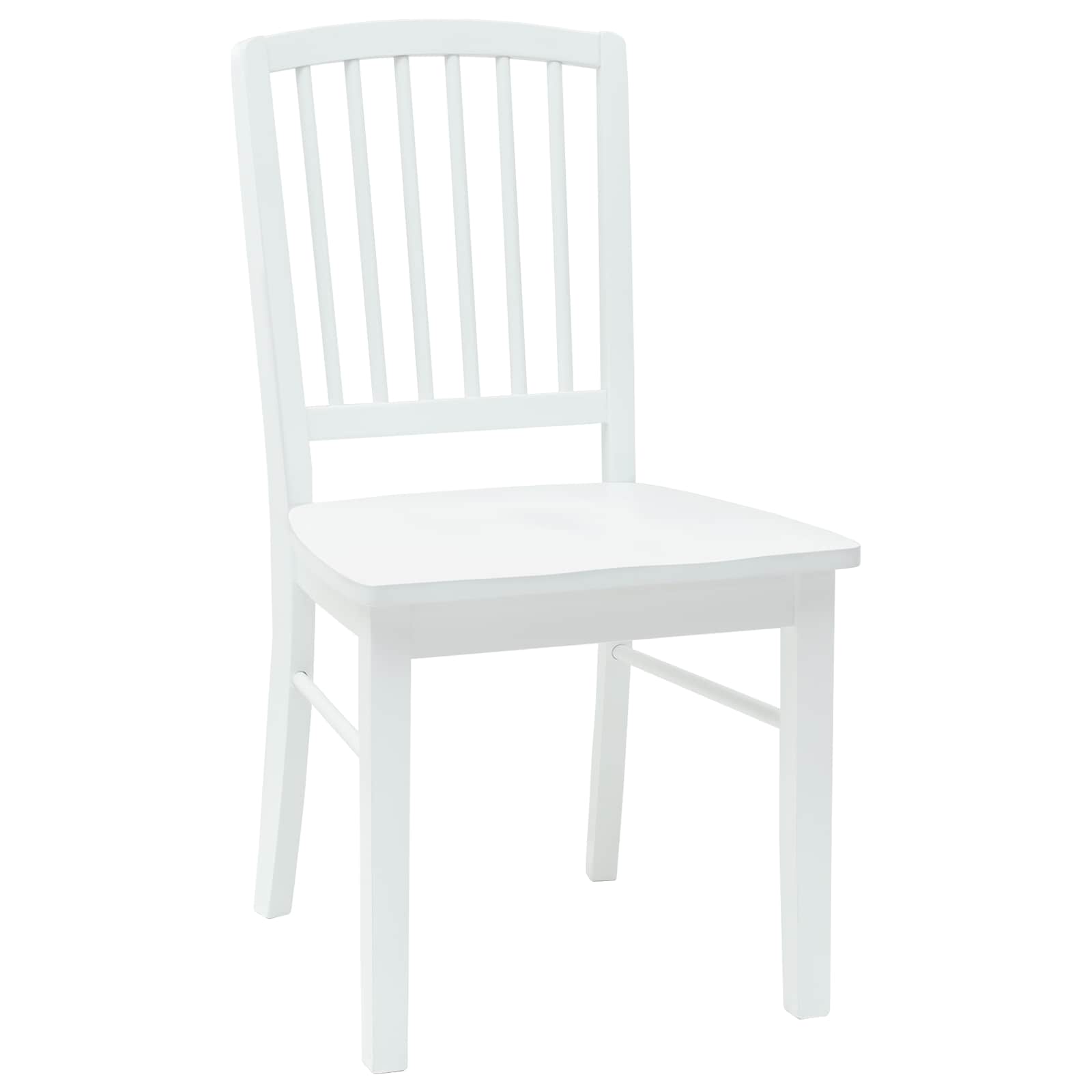 vidaXL Dining Chairs 2 pcs Solid Rubber Wood White 50 x 52.5 x 91 cm 4