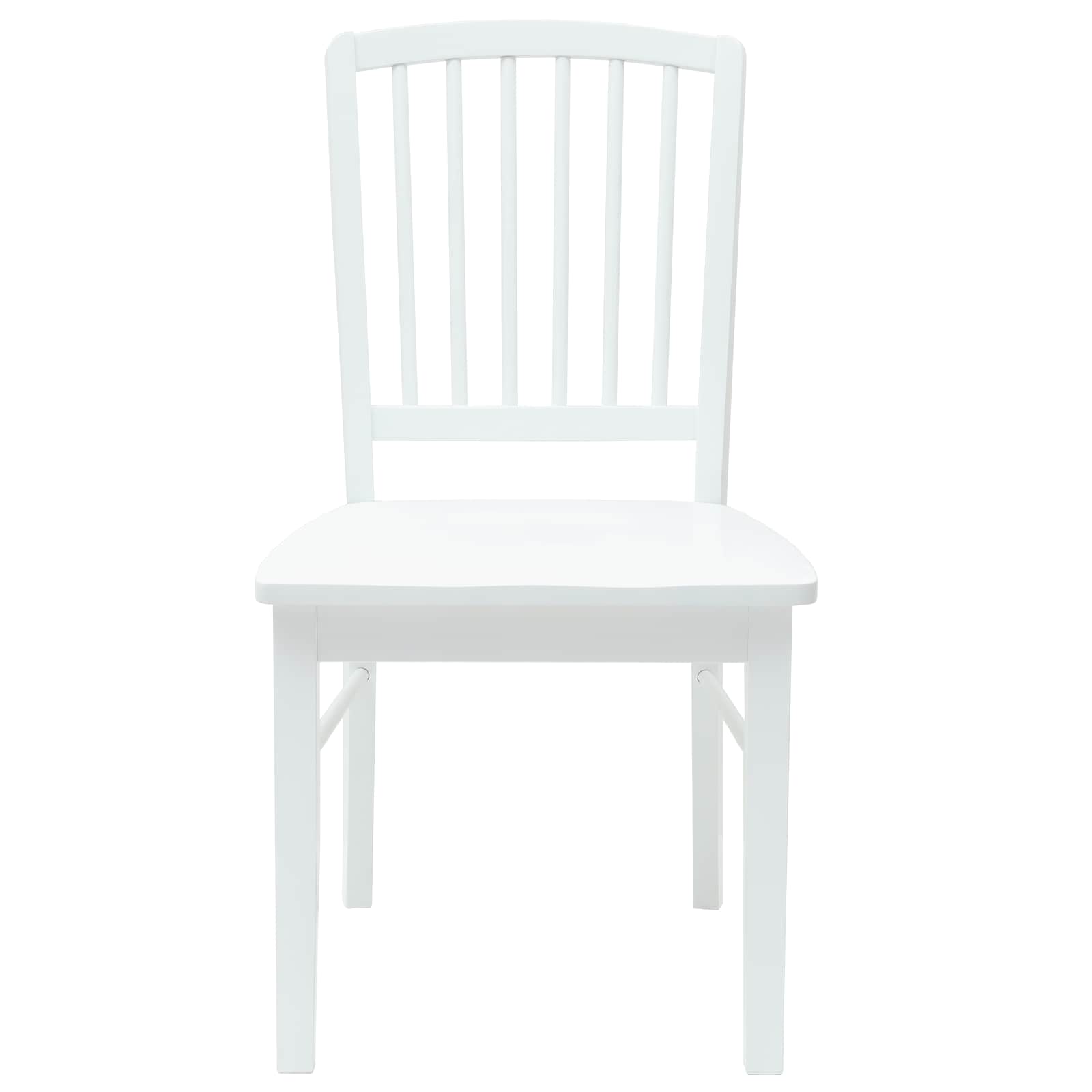 vidaXL Dining Chairs 2 pcs Solid Rubber Wood White 50 x 52.5 x 91 cm 5