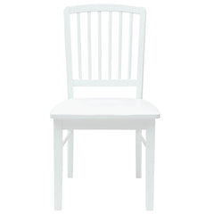 vidaXL Dining Chairs 2 pcs Solid Rubber Wood White 50 x 52.5 x 91 cm 5