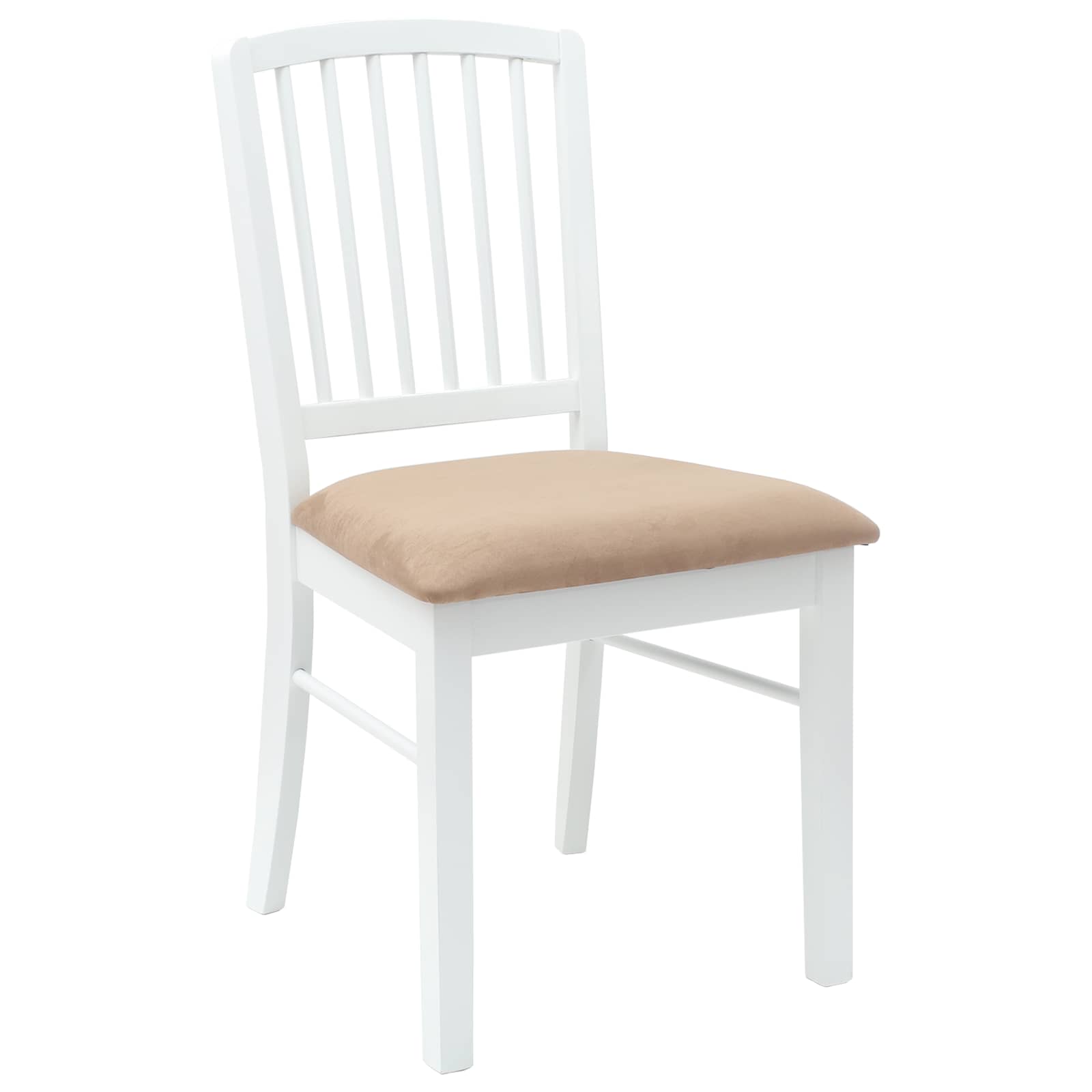 vidaXL Dining Chairs 2 pcs Solid Rubber Wood White 50 x 52.5 x 91 cm 4