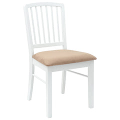 vidaXL Dining Chairs 2 pcs Solid Rubber Wood White 50 x 52.5 x 91 cm 4