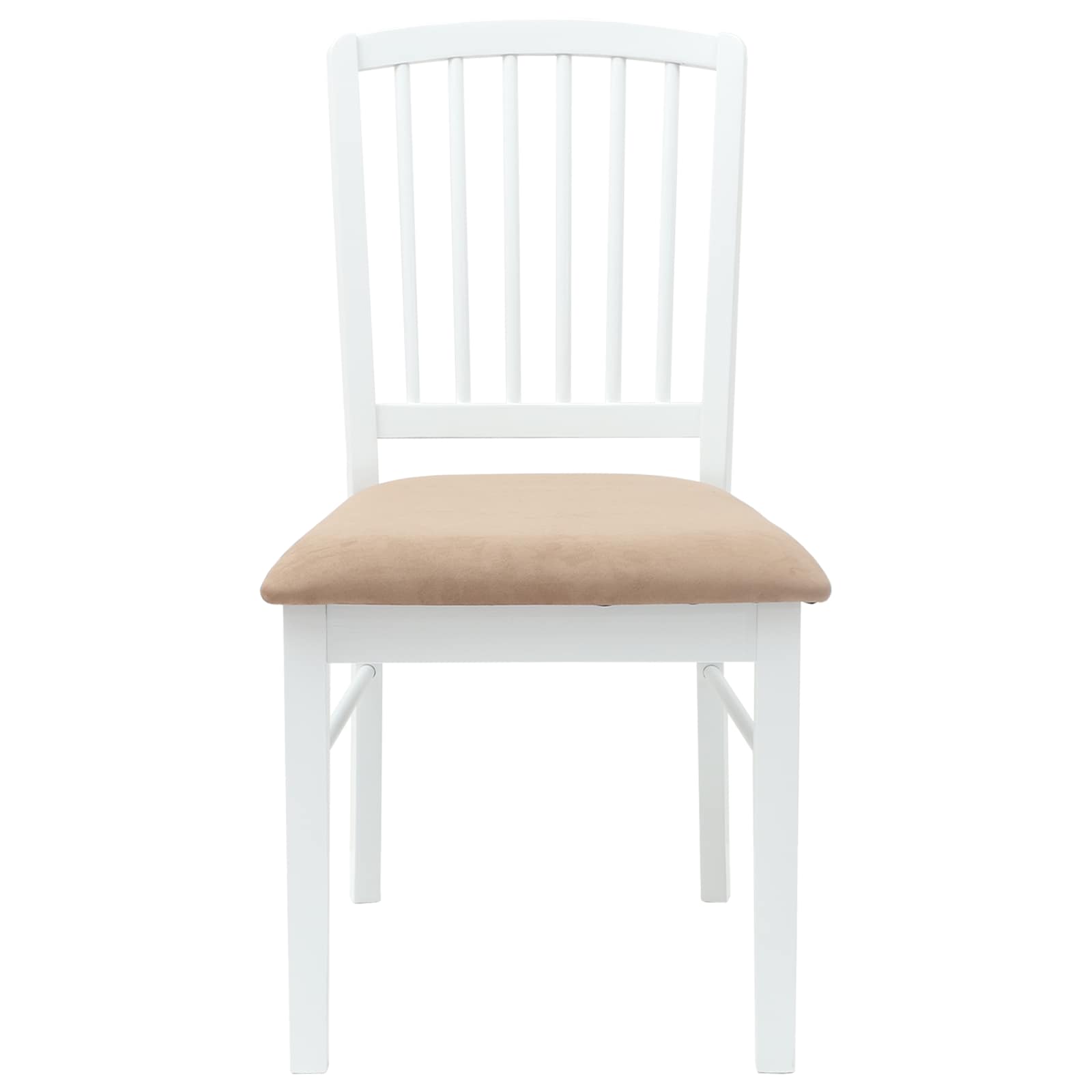 vidaXL Dining Chairs 2 pcs Solid Rubber Wood White 50 x 52.5 x 91 cm 5