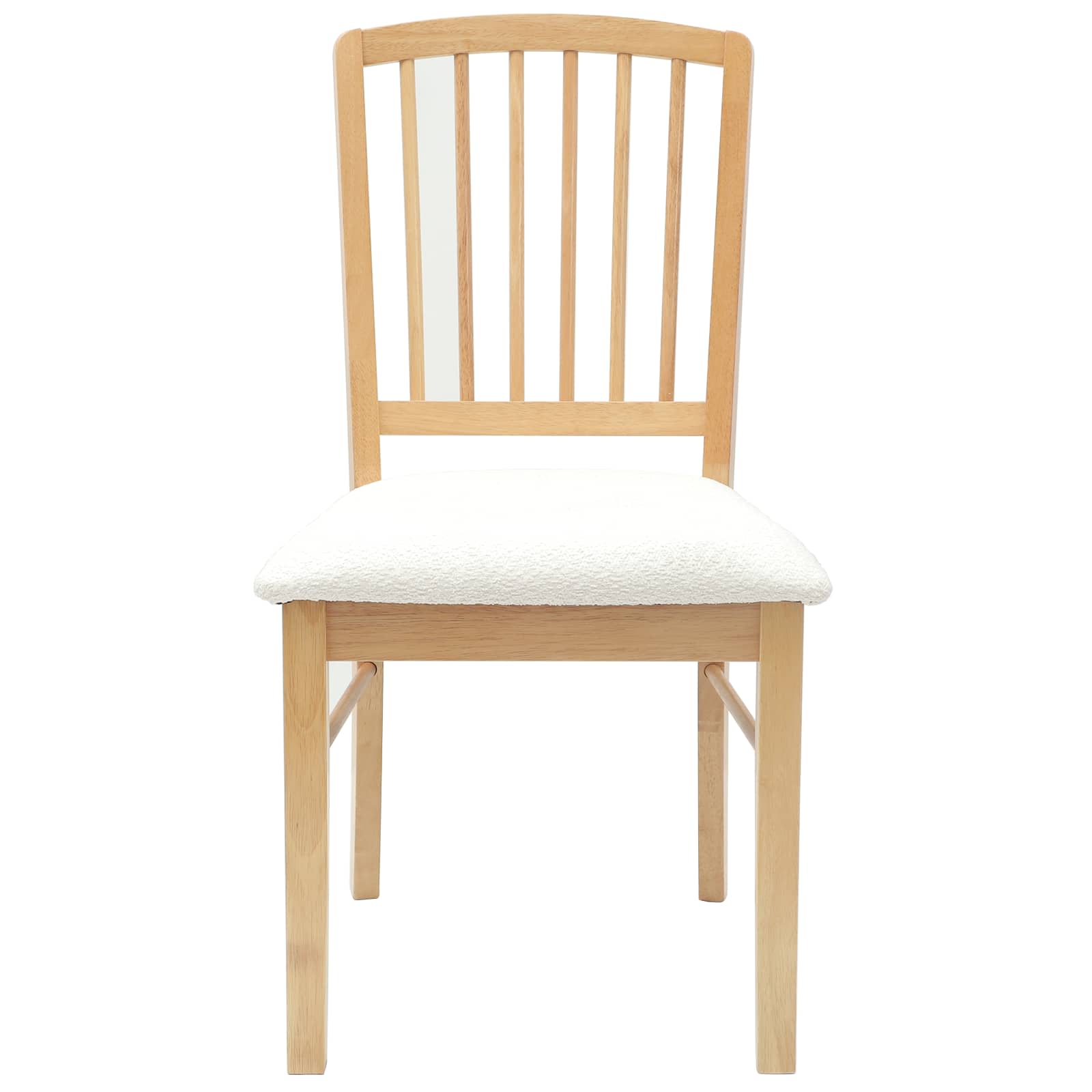 vidaXL Dining Chairs 2 pcs Solid Rubber Wood Natural 50 x 52.5 x 91 cm 5