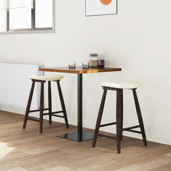 vidaXL Dining Chairs 2 pcs Solid Rubber Wood Light Brown 3