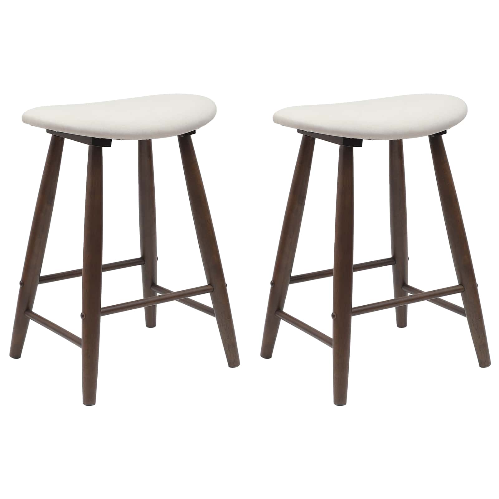 vidaXL Dining Chairs 2 pcs Solid Rubber Wood Light Brown 2