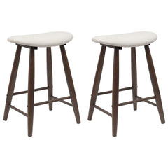 vidaXL Dining Chairs 2 pcs Solid Rubber Wood Light Brown 2