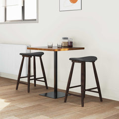 vidaXL Dining Chairs 2 pcs Solid Rubber Wood Light Brown 3