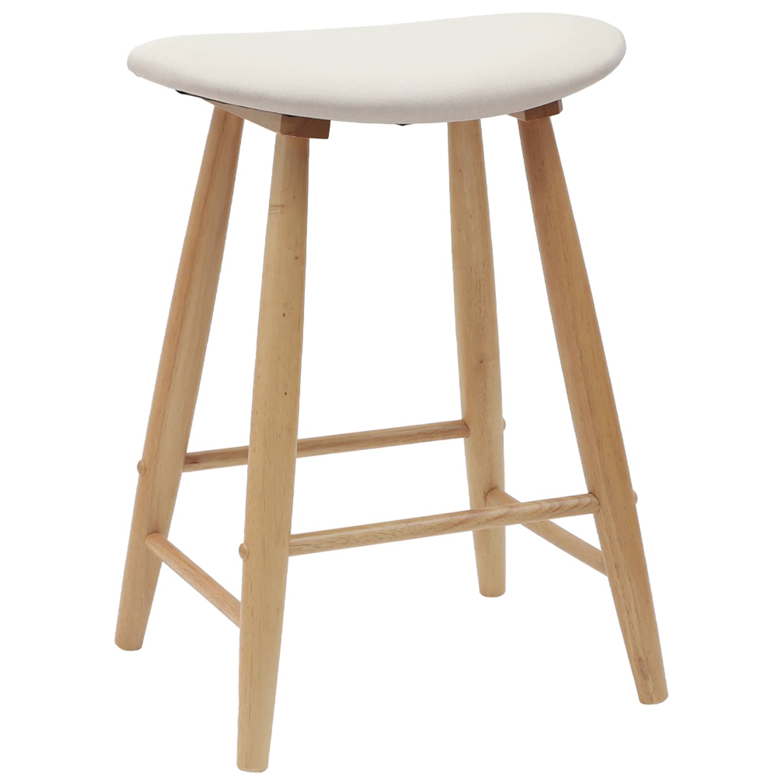 vidaXL Dining Chairs 2 pcs Solid Rubber Wood Natural 46 x 37 x 63 cm 4