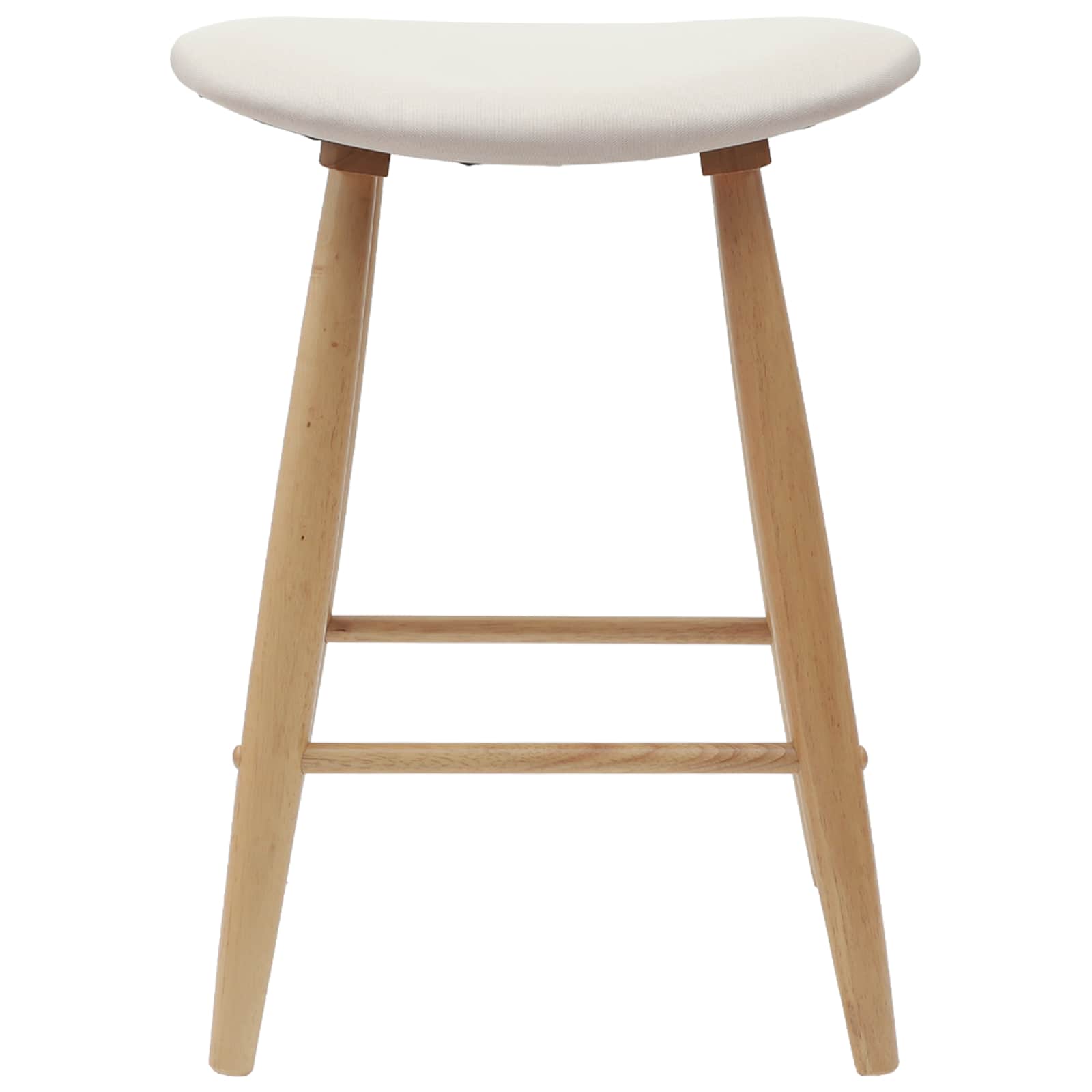 vidaXL Dining Chairs 2 pcs Solid Rubber Wood Natural 46 x 37 x 63 cm 5