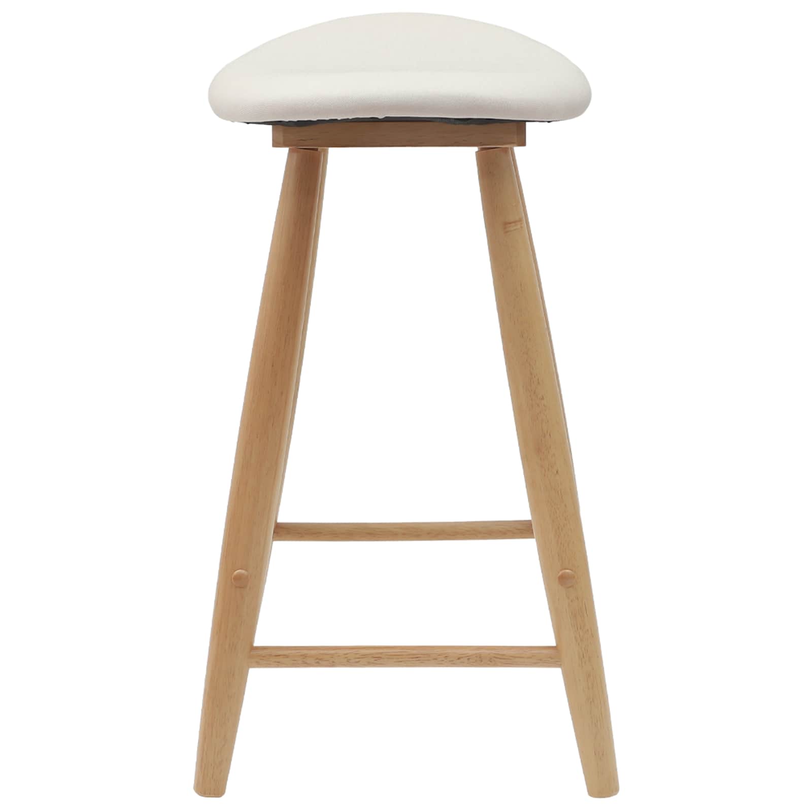 vidaXL Dining Chairs 2 pcs Solid Rubber Wood Natural 46 x 37 x 63 cm 6