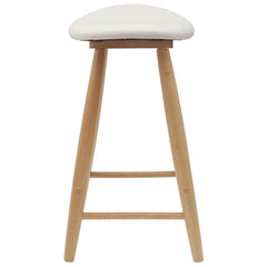 vidaXL Dining Chairs 2 pcs Solid Rubber Wood Natural 46 x 37 x 63 cm 6