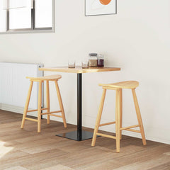 vidaXL Dining Chairs 2 pcs Solid Rubber Wood Natural 46 x 37 x 63 cm 3
