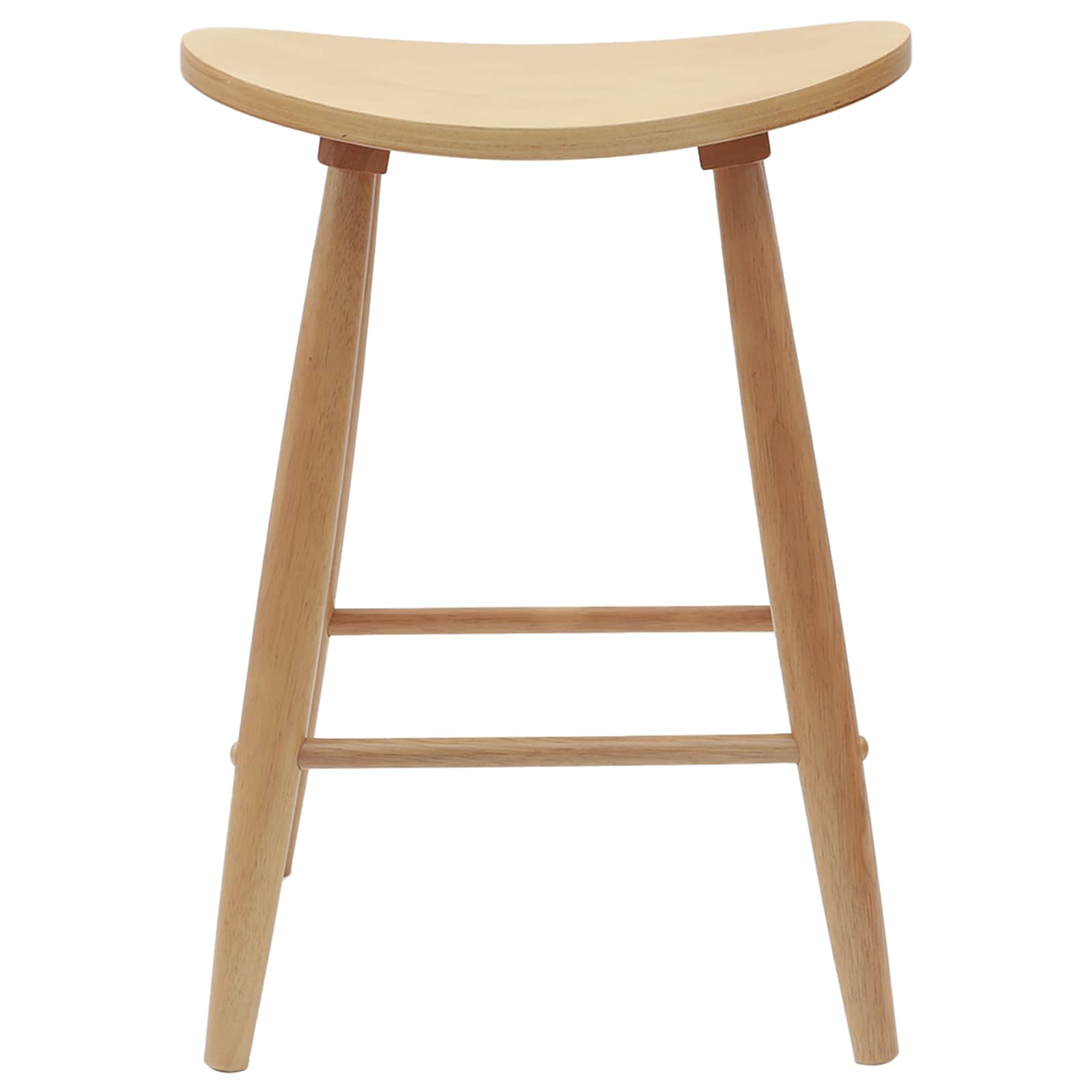 vidaXL Dining Chairs 2 pcs Solid Rubber Wood Natural 46 x 37 x 63 cm 5
