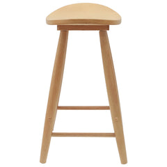 vidaXL Dining Chairs 2 pcs Solid Rubber Wood Natural 46 x 37 x 63 cm 6