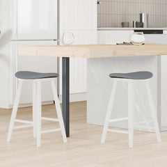 vidaXL Dining Chairs 2 pcs Solid Rubber Wood White 46 x 37 x 63 cm 1