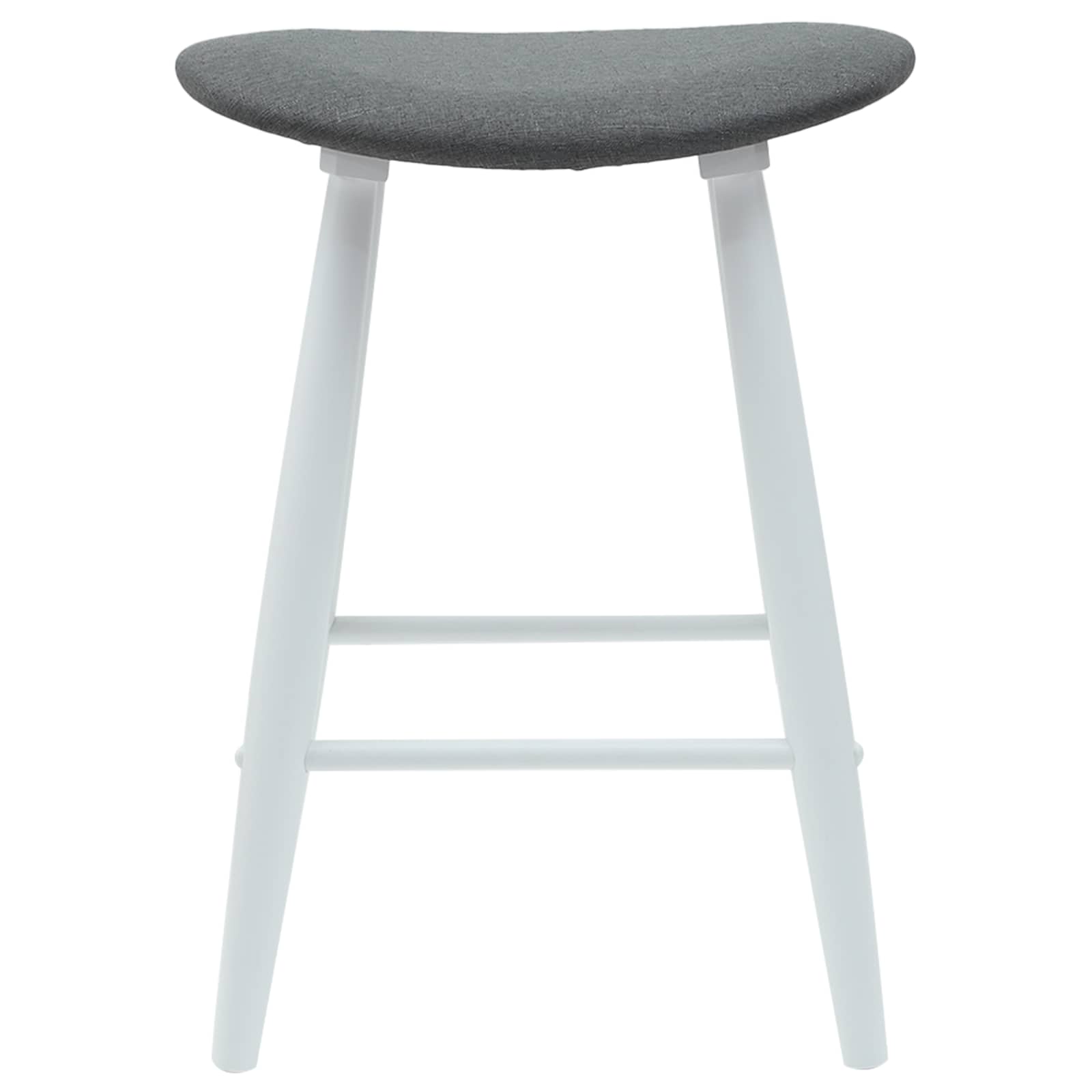 vidaXL Dining Chairs 2 pcs Solid Rubber Wood White 46 x 37 x 63 cm 5